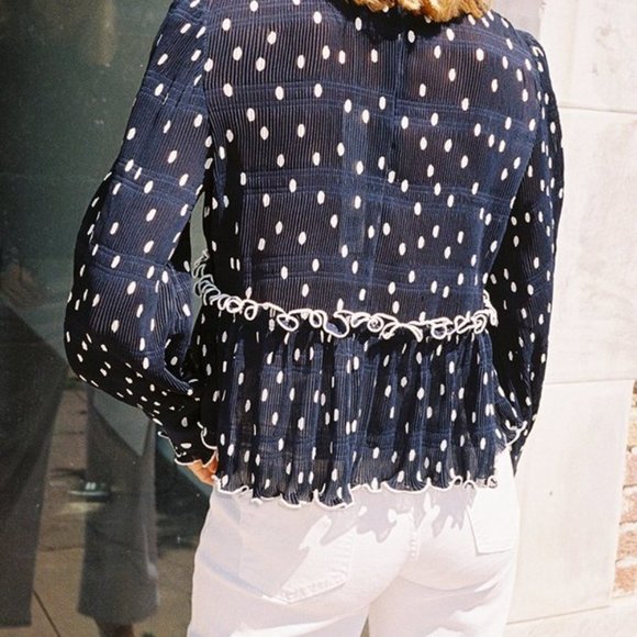 Ganni Lowell Polka-Dot Blouse - Picture 2 of 4